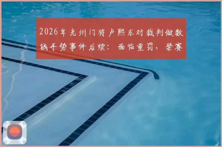 2026年光州门将卢熙东对裁判做数钱手势事件后续：面临重罚，禁赛期与处罚结果深度分析